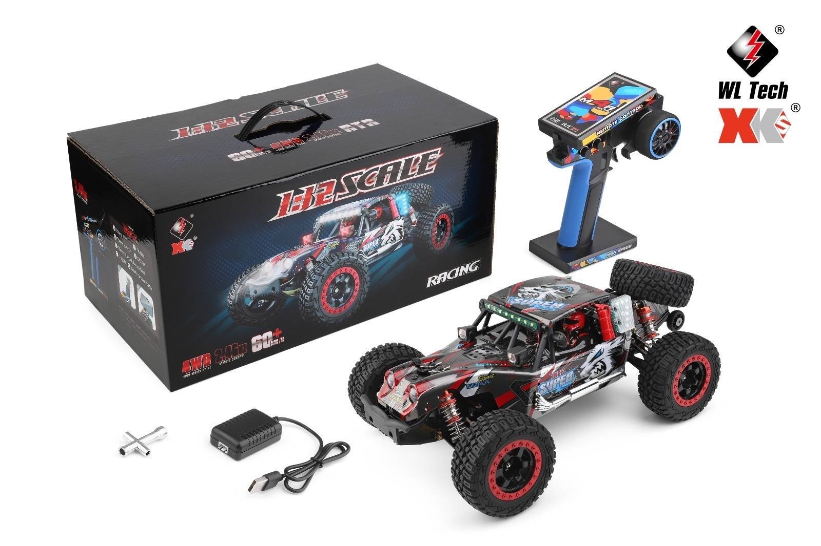 ماشین کنترلی  سرعتی موتور براشلس 60 کیلومتری WL TOYS مدل 124028