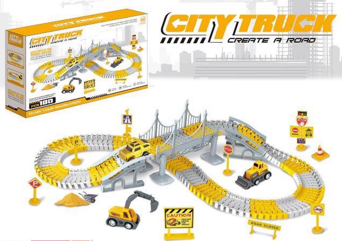 اسباب بازی راهسازی 180 تکه CITY TRUCK